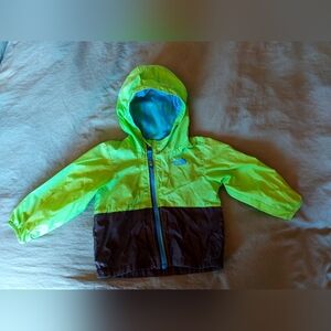 The North Face Lime Green and Blue Kids Jacket